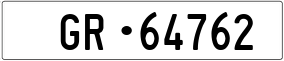 Trailer License Plate